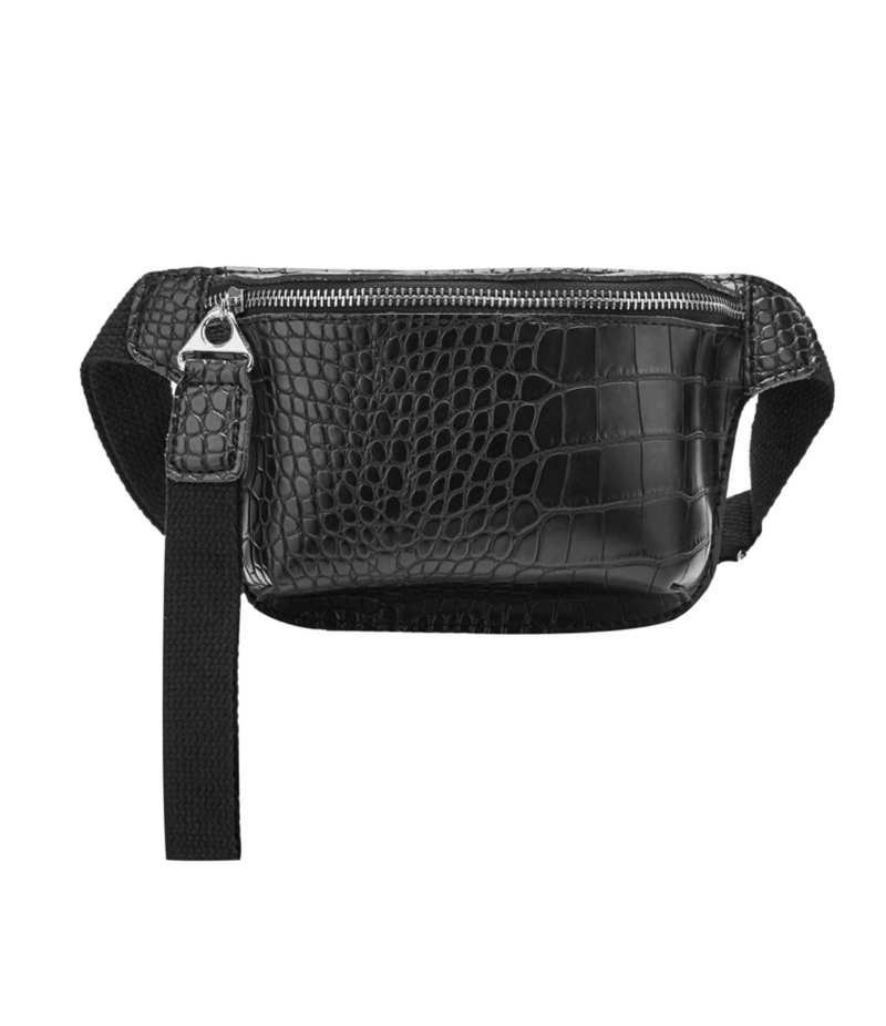 Crocodile Design Waist Bag. Stylish Women Waist Bag in Vegan Crocodile Leather. 